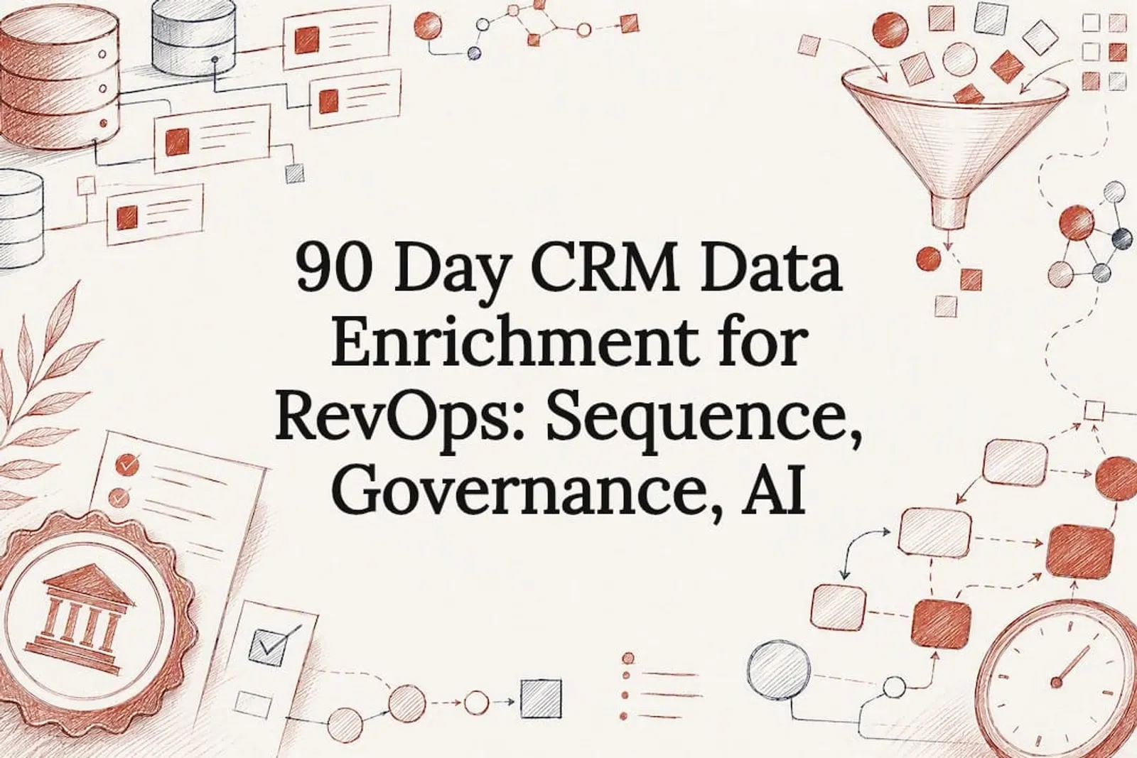 CRM data enrichment title card illustration